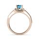 4 - Nessa Blue Topaz and Diamond Bridal Set Ring 