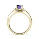 4 - Nessa Iolite and Diamond Bridal Set Ring 