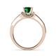 4 - Nessa Emerald and Diamond Bridal Set Ring 