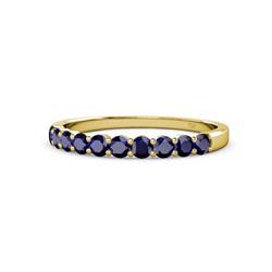 Clara Blue Sapphire Stone Wedding Band Blue Sapphire Stone Womens Wedding Band Stackable ctw K Yellow Gold