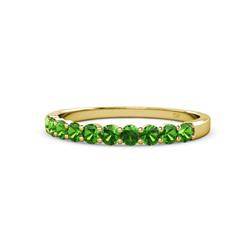 Clara Green Garnet Stone Wedding Band Green Garnet Stone Womens Wedding Band Stackable ctw K Yellow Gold
