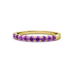 Clara Amethyst Stone Wedding Band Amethyst Stone Womens Wedding Band Stackable ctw K Yellow Gold