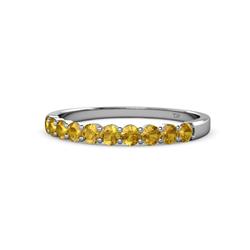 Clara Citrine Stone Wedding Band Citrine Stone Womens Wedding Band Stackable ctw K White Gold