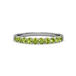 Clara Peridot Stone Wedding Band Peridot Stone Womens Wedding Band Stackable ctw Platinum