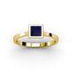 2 - Elcie 0.85 ctw Created Blue Sapphire Princess Shape (5.50 mm) Solitaire Ring  