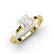 3 - Elcie Princess Cut Lab Created White Sapphire Solitaire Engagement Ring 