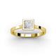 2 - Elcie Princess Cut Lab Created White Sapphire Solitaire Engagement Ring 