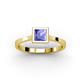 2 - Elcie Princess Cut Tanzanite Solitaire Engagement Ring 