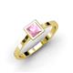 3 - Elcie Princess Cut Pink Tourmaline Solitaire Engagement Ring 