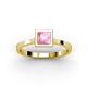 2 - Elcie Princess Cut Pink Tourmaline Solitaire Engagement Ring 