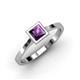 3 - Elcie Princess Cut Amethyst Solitaire Engagement Ring 