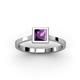 2 - Elcie Princess Cut Amethyst Solitaire Engagement Ring 