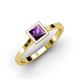 3 - Elcie Princess Cut Amethyst Solitaire Engagement Ring 