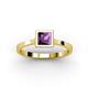2 - Elcie Princess Cut Amethyst Solitaire Engagement Ring 