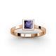 2 - Elcie Princess Cut Iolite Solitaire Engagement Ring 