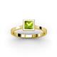 2 - Elcie Princess Cut Peridot Solitaire Engagement Ring 