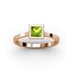 1 - Elcie Princess Cut Peridot Solitaire Engagement Ring 