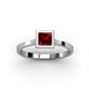2 - Elcie Princess Cut Red Garnet Solitaire Engagement Ring 