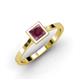3 - Elcie Princess Cut Rhodolite Garnet Solitaire Engagement Ring 
