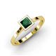 3 - Elcie Princess Cut Lab Created Emerald Solitaire Engagement Ring 