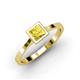 3 - Elcie Princess Cut Lab Created Yellow Sapphire Solitaire Engagement Ring 