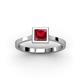 2 - Elcie Princess Cut Lab Created Ruby Solitaire Engagement Ring 