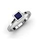 3 - Elcie Princess Cut Created Blue Sapphire Solitaire Engagement Ring 