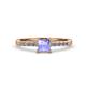 1 - Fenice Tanzanite and Diamond Bridal Set Ring 
