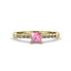 1 - Fenice Pink Tourmaline and Diamond Bridal Set Ring 