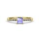 1 - Fenice Tanzanite and Diamond Bridal Set Ring 