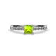 1 - Fenice Peridot and Diamond Bridal Set Ring 