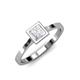 1 - Elcie Princess Cut Lab Created White Sapphire Solitaire Engagement Ring 