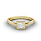 1 - Elcie Princess Cut Lab Created White Sapphire Solitaire Engagement Ring 