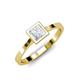 1 - Elcie Princess Cut Lab Created White Sapphire Solitaire Engagement Ring 