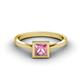1 - Elcie Princess Cut Pink Tourmaline Solitaire Engagement Ring 
