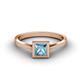 1 - Elcie Princess Cut Blue Topaz Solitaire Engagement Ring 