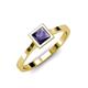 1 - Elcie Princess Cut Iolite Solitaire Engagement Ring 