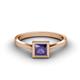 1 - Elcie Princess Cut Iolite Solitaire Engagement Ring 