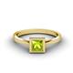 1 - Elcie Princess Cut Peridot Solitaire Engagement Ring 