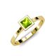 1 - Elcie Princess Cut Peridot Solitaire Engagement Ring 