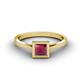 1 - Elcie Princess Cut Rhodolite Garnet Solitaire Engagement Ring 