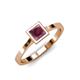 1 - Elcie Princess Cut Rhodolite Garnet Solitaire Engagement Ring 