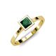 1 - Elcie Princess Cut Lab Created Emerald Solitaire Engagement Ring 