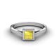 1 - Elcie Princess Cut Lab Created Yellow Sapphire Solitaire Engagement Ring 