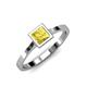 1 - Elcie Princess Cut Lab Created Yellow Sapphire Solitaire Engagement Ring 