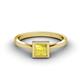 1 - Elcie Princess Cut Lab Created Yellow Sapphire Solitaire Engagement Ring 
