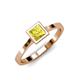 1 - Elcie Princess Cut Lab Created Yellow Sapphire Solitaire Engagement Ring 