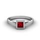 1 - Elcie Princess Cut Lab Created Ruby Solitaire Engagement Ring 