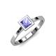 1 - Elcie Princess Cut Tanzanite Solitaire Engagement Ring 