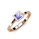 1 - Elcie Princess Cut Tanzanite Solitaire Engagement Ring 